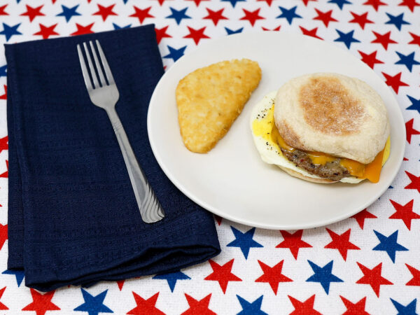 #13 - English Muffin Breakfast Sandwich, Hashbrown