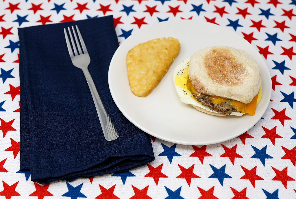 #13 - English Muffin Breakfast Sandwich, Hashbrown