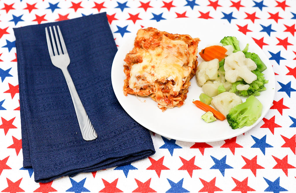 #10 - Lasagna, California Blend Vegetables