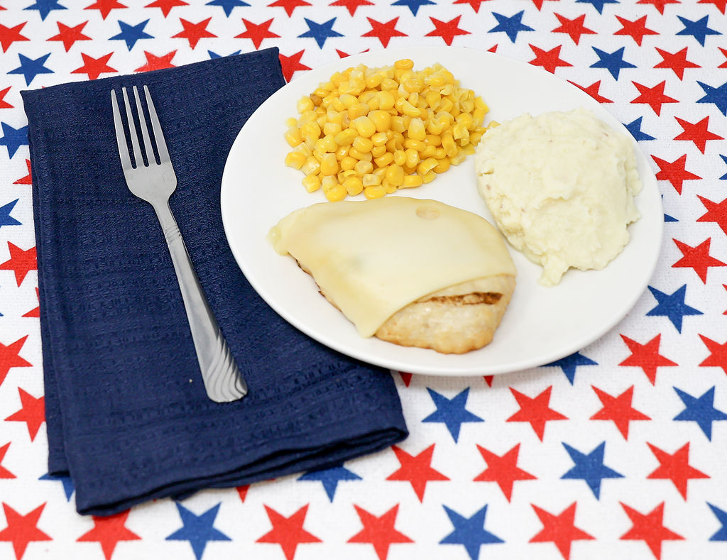 #19 - Chicken N’ Swiss, Redskin Mashed Potatoes, Corn