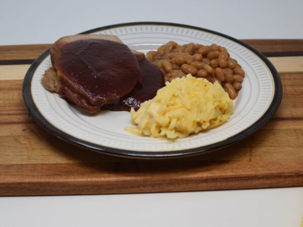 #05 - BBQ Pork Loin, Cheesy Hashbrowns, Baked Beans