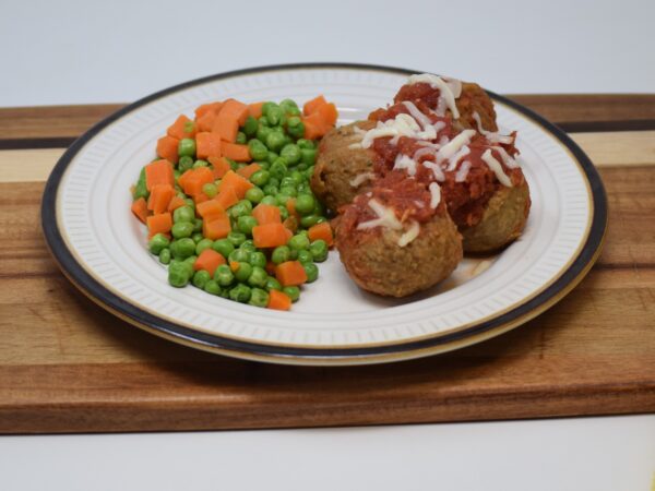 #07 - Italian Meatballs w/Marinara Sauce & Mozzarella Cheese, Peas & Carrots