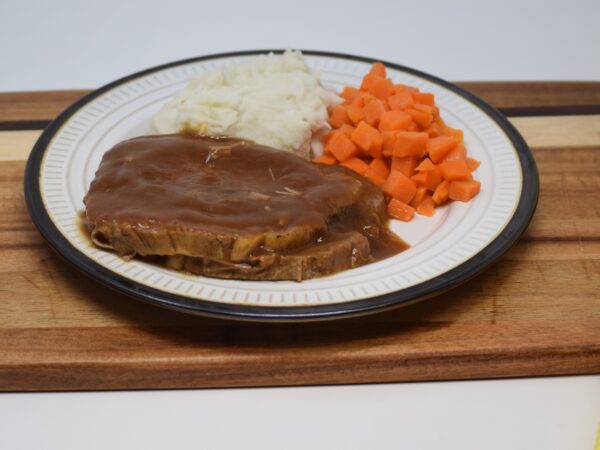 #03 - Roast Beef with Gravy, Mashed Potatoes, Diced Carrots