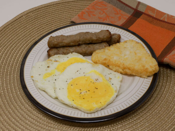 #14 - All American Breakfast (2 Eggs, 3 Sausage Links, Hashbrown)