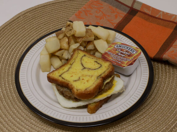 #18 - French Toast Breakfast Sandwich, Breakfast Potatoes