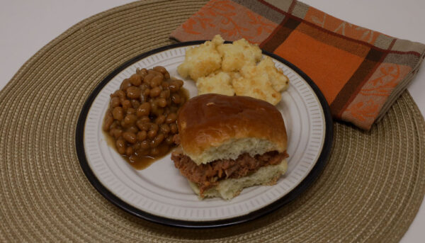 #16 - BBQ Pulled Pork Sandwich, Baked Beans, and Potato Stars