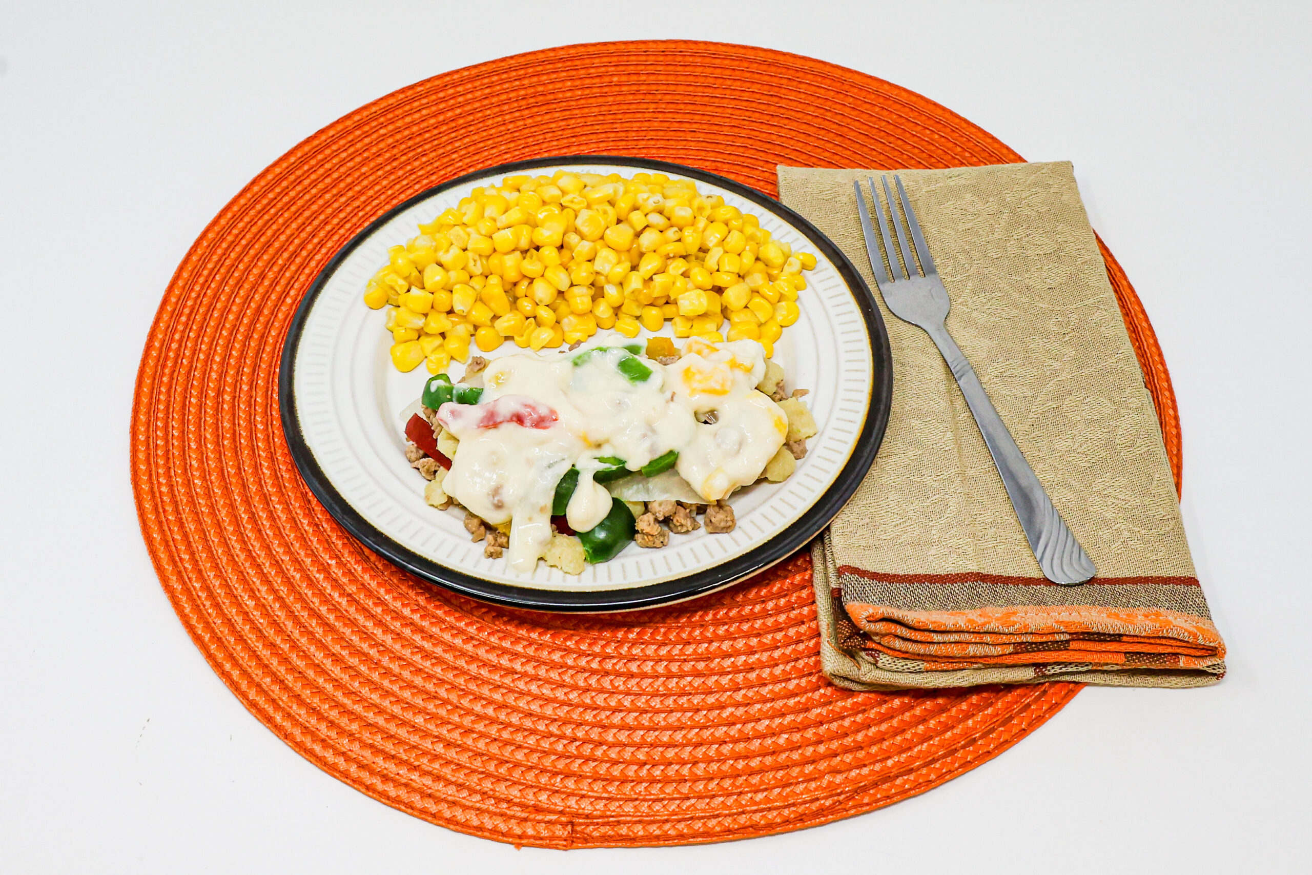 #04 - Sister's Hamburger Casserole, Corn