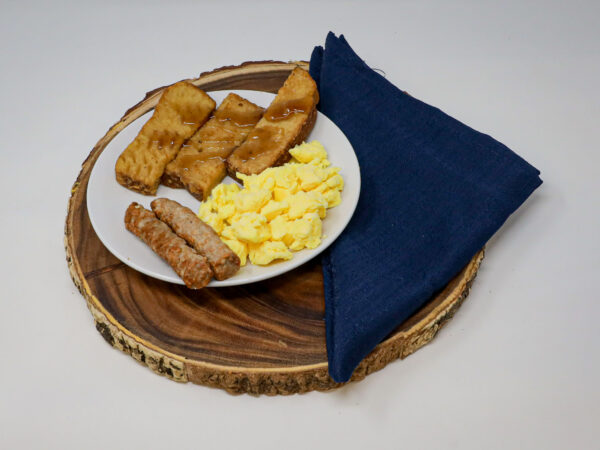 #19 - (3) French Toast Sticks, (2) Sausage Links, Scrambled Eggs, Maple Syrup