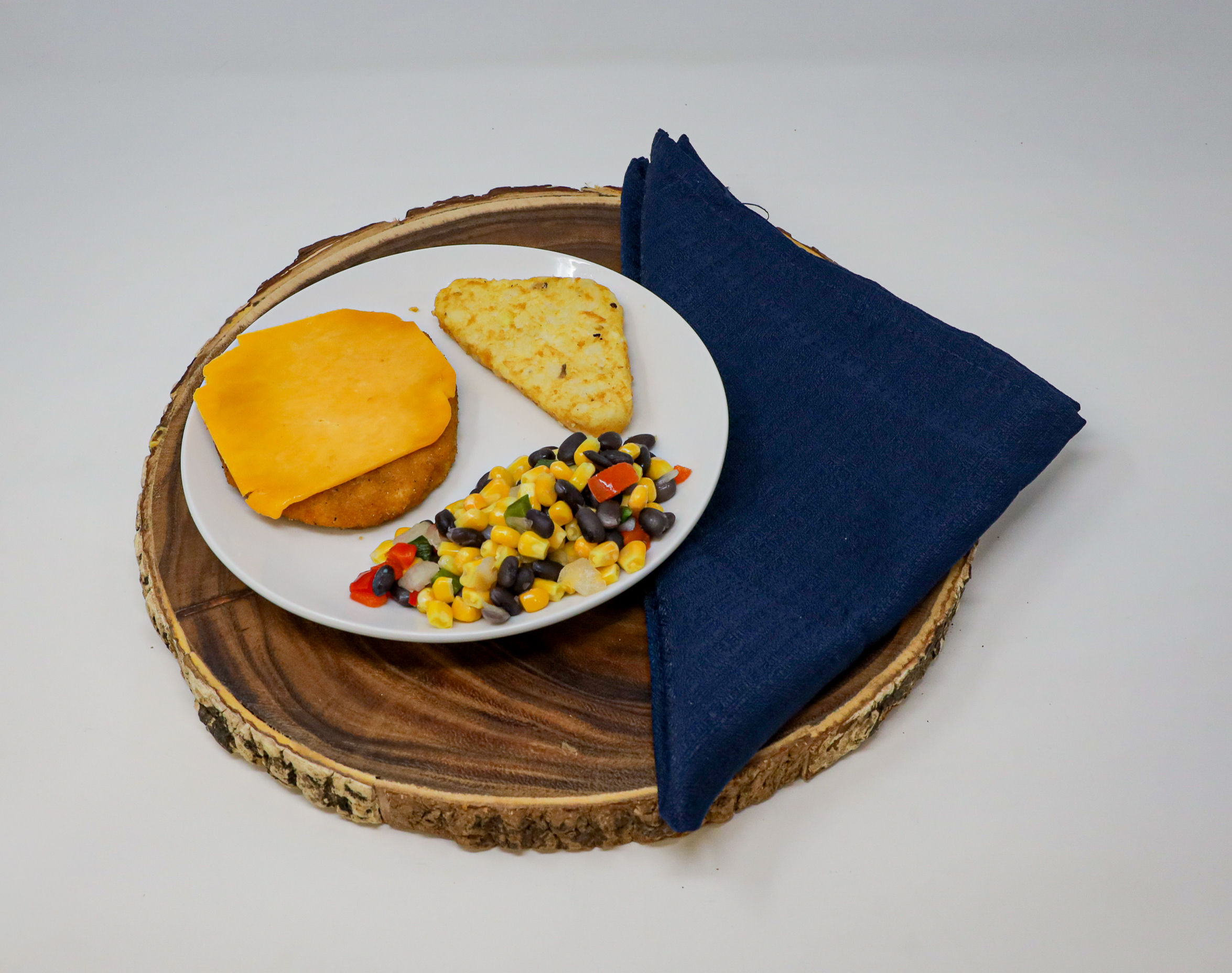 #16 - Breaded Chicken Patty, Hashbrown, Southwest Vegetables