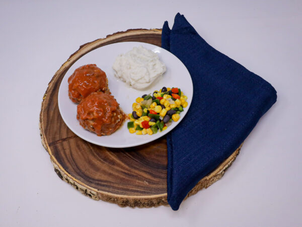 #02 - Porcupine Meatballs, Mashed Potatoes, Southwest Vegetables