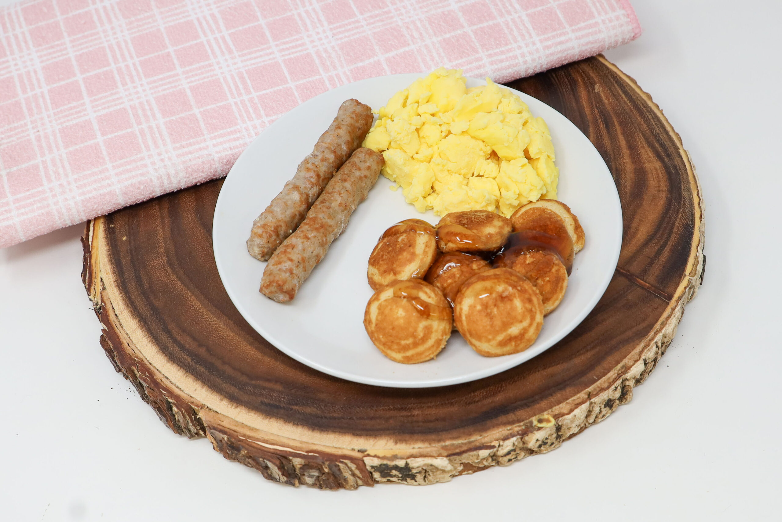 #19 - Mini Pancakes, Sausage Links, Scrambled Eggs, Maple Syrup